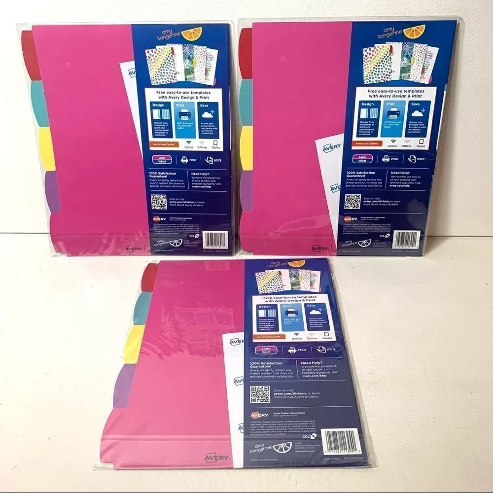 Avery 5 Big Tabs Reversible Fashion Binder Divider